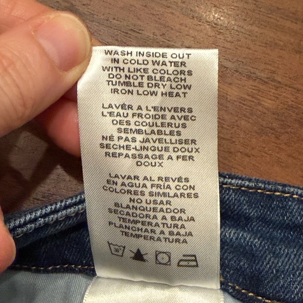 Good American Blue Straight Leg Jeans - Picture 6 of 9